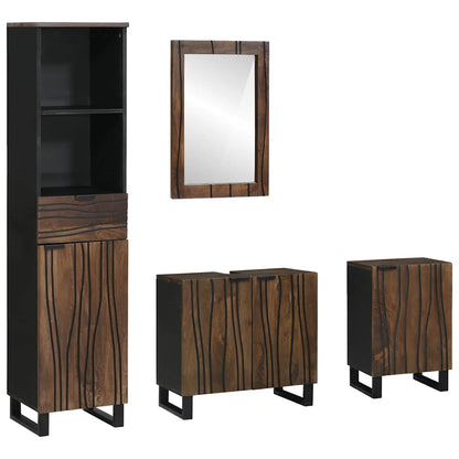 Badeværelsesmøbel Sæt Med Skuffe 4 Pcs Hvid 38 X 33 X 160 Cm - Hovedbillede