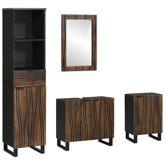 Badeværelsesmøbel Sæt Med Skuffe 4 Pcs Hvid 38 X 33 X 160 Cm - Hovedbillede