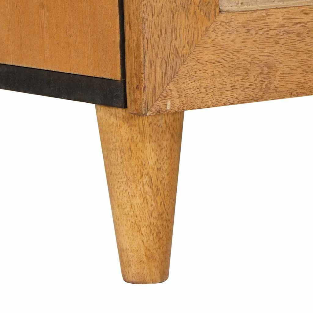 Sideboard 2 Pcs Brun 60 X 33 X 75 Cm Massivt Mangotræ - Billede 8