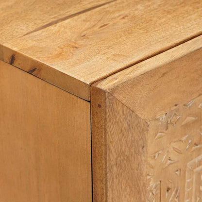 Sideboard 3 Pcs Brun 60 X 33 X 75 Cm Massivt Mangotræ - Billede 6