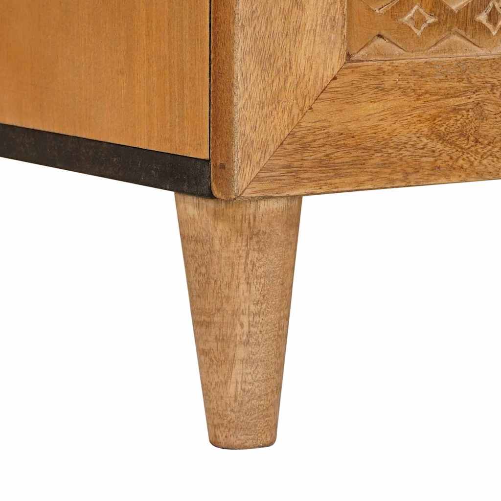 Sideboard 3 Pcs Brun 60 X 33 X 75 Cm Massivt Mangotræ - Billede 9