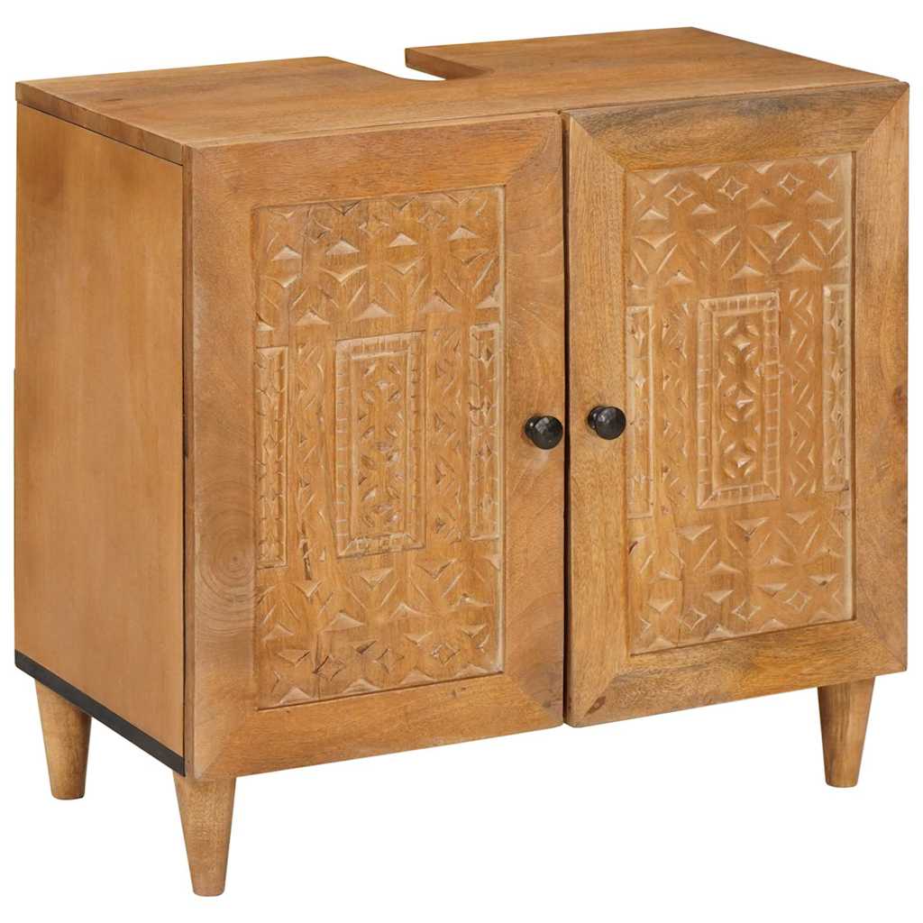 Badeværelsesmøbel Sæt Vægmonteret 2 Pcs Brun 62 X 33 X 58 Cm - Billede 3