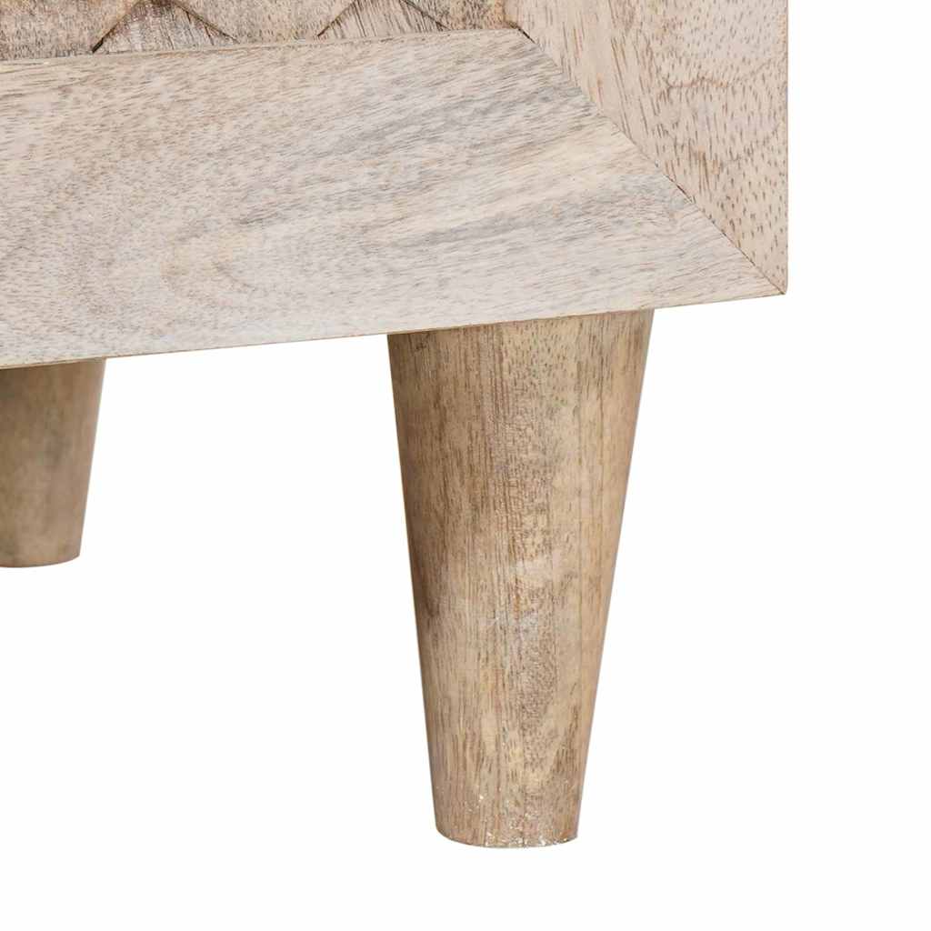 Sideboard 3 Pcs Hvid 60 X 33 X 75 Cm Massivt Mangotræ - Billede 9