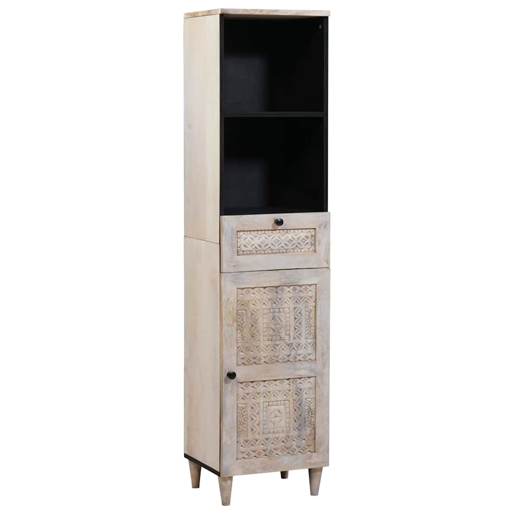 Badeværelsesmøbel Sæt Med Skuffe 4 Pcs Hvid 38 X 33 X 160 Cm - Billede 5