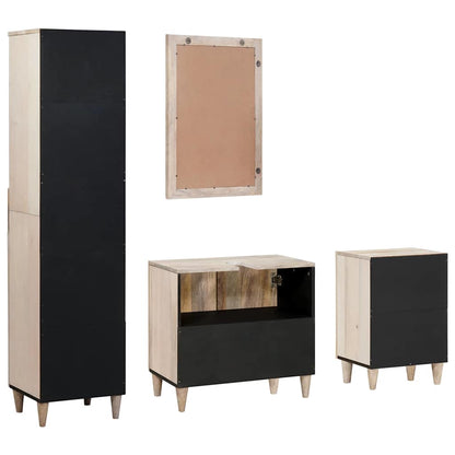 Badeværelsesmøbel Sæt Med Skuffe 4 Pcs Hvid 38 X 33 X 160 Cm - Billede 8