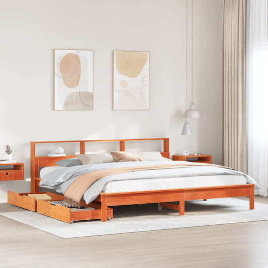 Seng Med Reol Uden Madras 180X200Cm Massivt Fyrretræ