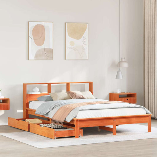 Seng Med Reol Uden Madras 140X200Cm Massivt Fyrretræ