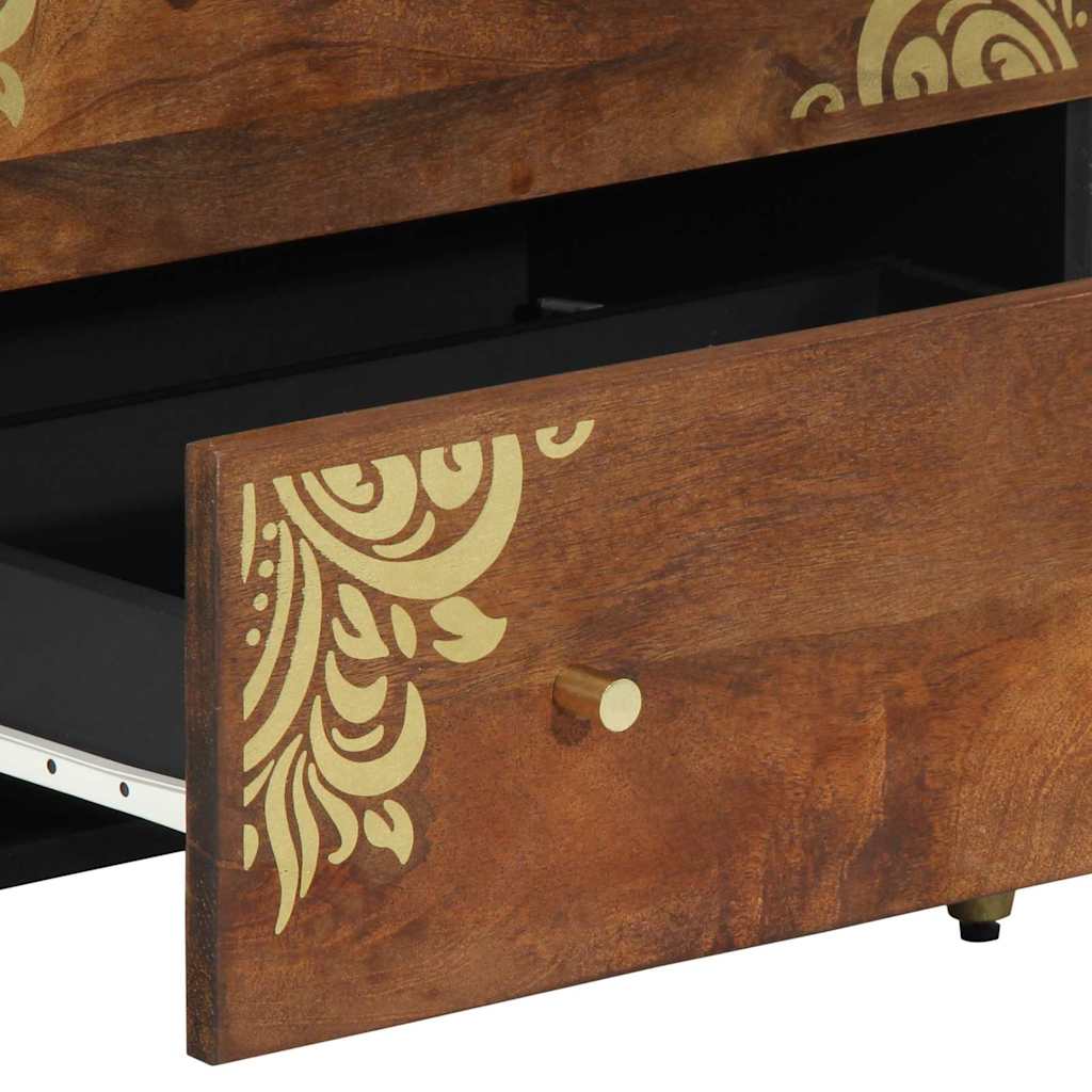 Sideboard Med Skuffe 2 Pcs Honningfarvet 60 X 33.5 X 75 Cm - Billede 8