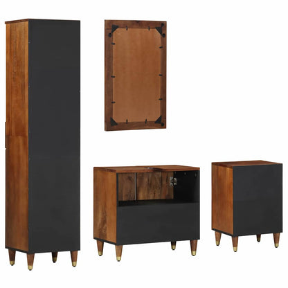 Badeværelsesmøbelsæt Vægmonteret 4 Pcs Brun 62 X 33 X 58 Cm - Billede 8