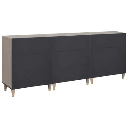 Badeværelsesmøbel Sæt 3 Pcs Grå Og Guld 180 X 33 X 75 Cm - Billede 6