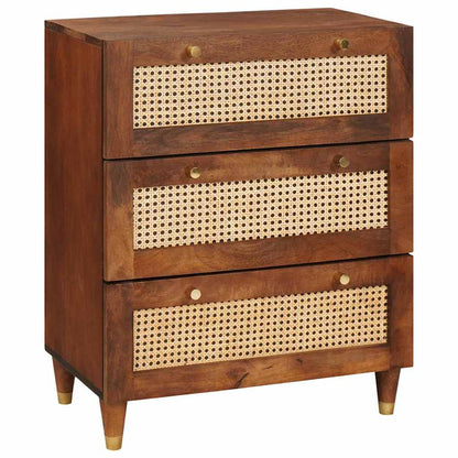 Skænk Sæt 3 Pcs Brun 180 X 33 X 75 Cm Massivt Mangotræ - Billede 4