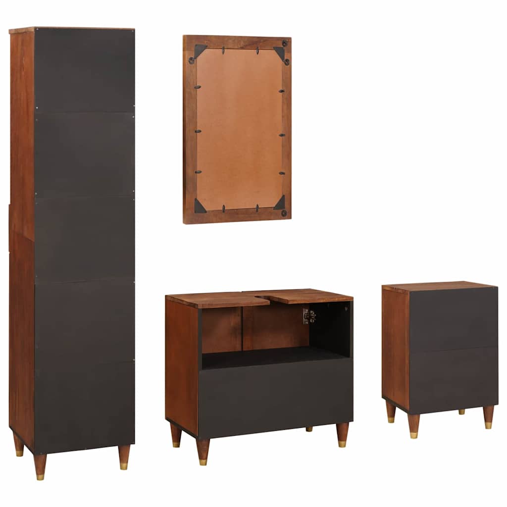 Badeværelsesmøbler Med Skuffe Med Dør 4 Pcs 38 X 33 X 160 Cm - Billede 8