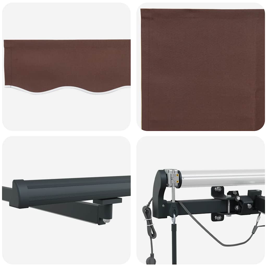 Elektrisk Markise Med LED Og Sensor 100% Polyester - Billede 10