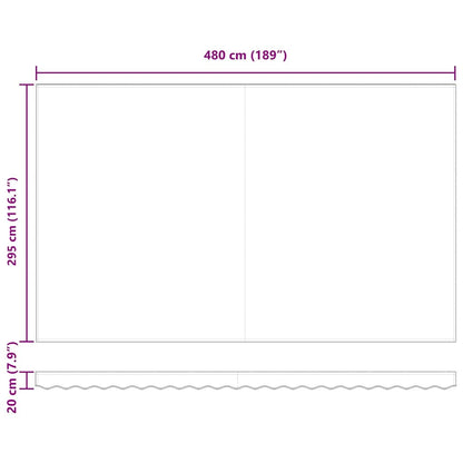 Elektrisk Markise Med LED Og Sensor 100% Polyester - Billede 17