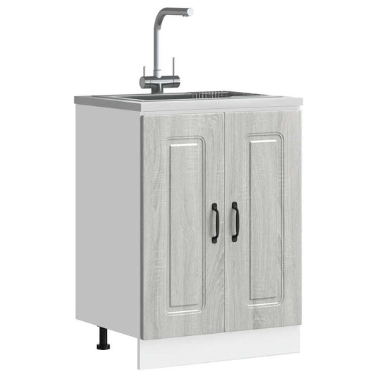 Underskab Til Vask Kalmar 60X46X81,5 Cm Grå Sonoma Grå Sonoma-Eg