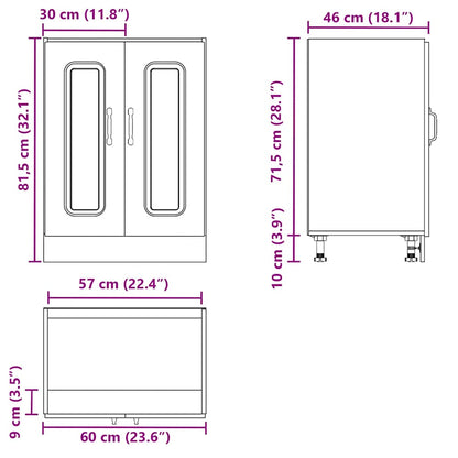 Underskab Til Vask Kalmar 60x46x81,5 Cm Konstrueret Træ - Billede 11