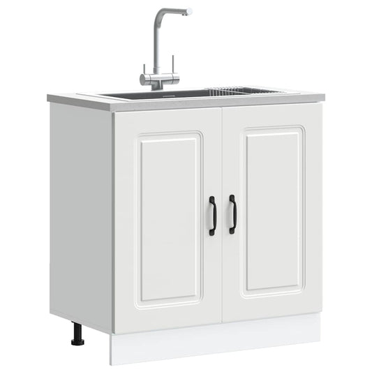 Underskab Til Vask Kalmar 80X46X81,5 Cm Konstrueret Træ Hvid