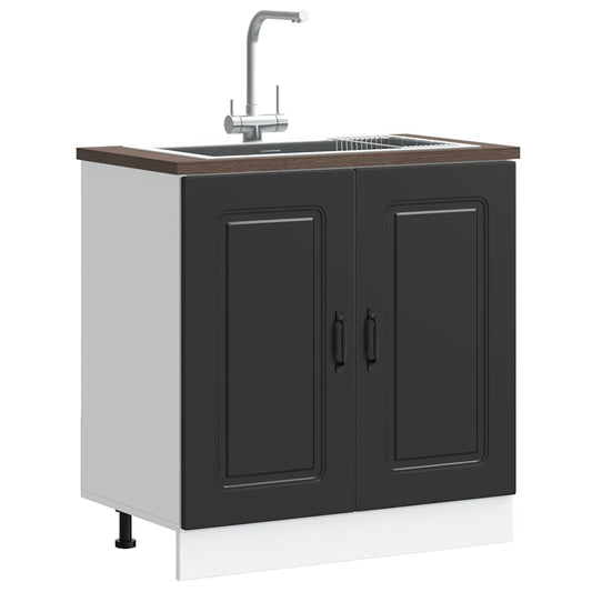 Underskab Til Vask Kalmar 80X46X81,5 Cm Konstrueret Træ Sort