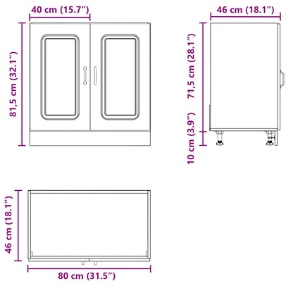 Underskab Til Vask Kalmar 80x46x81,5 Cm - Billede 11