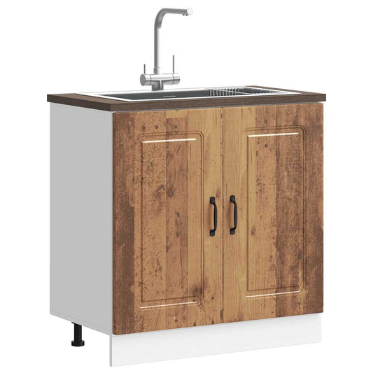 Underskab Til Vask Kalmar 80X46X81,5 Cm Antikt Træ Gammelt Træ