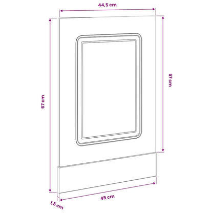 Låge Til Opvaskemaskine Kalmar 45x1,5x57cm Konstrueret Træ - Billede 8