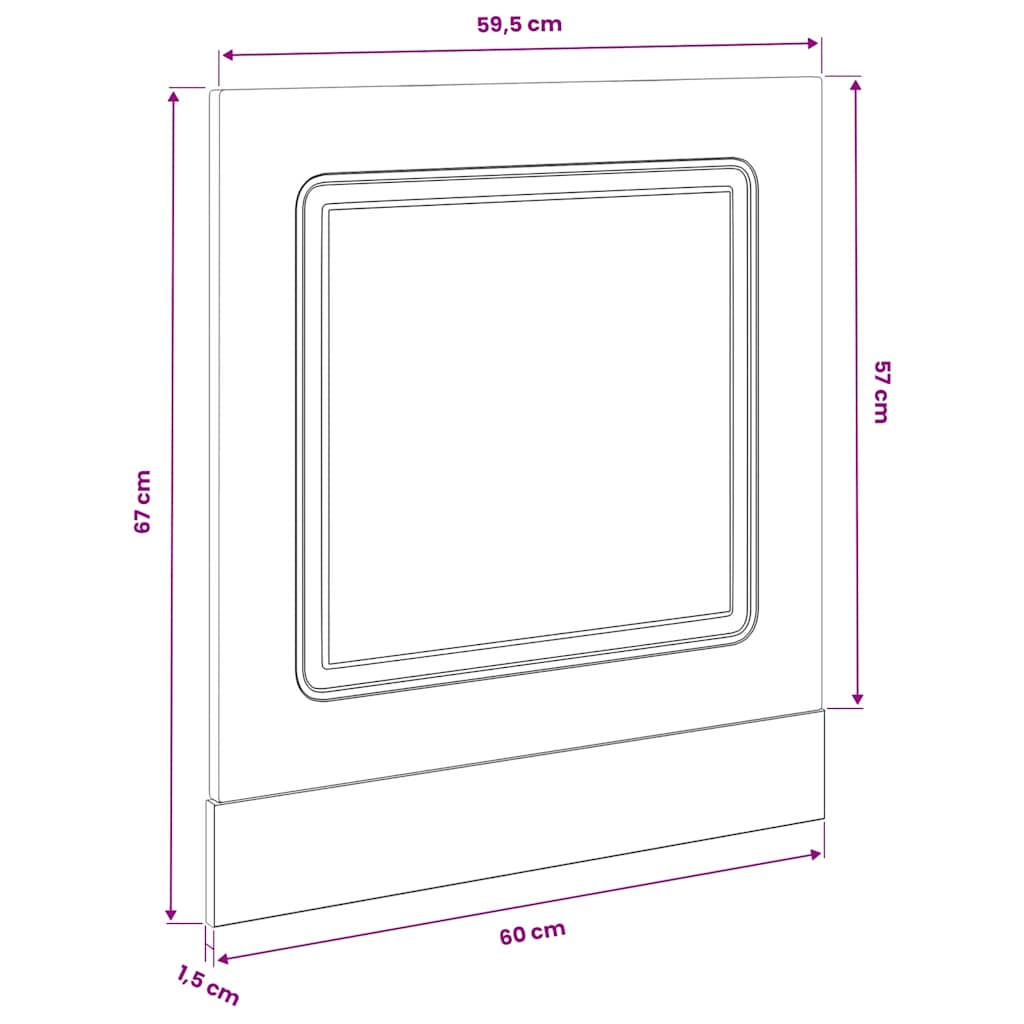 Låge Til Opvaskemaskine Kalmar 60x1,5x57 Cm - Billede 8