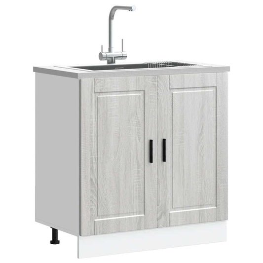 Underskab Til Vask Porto 80X46X81,5 Cm Grå Sonoma Grå Sonoma-Eg