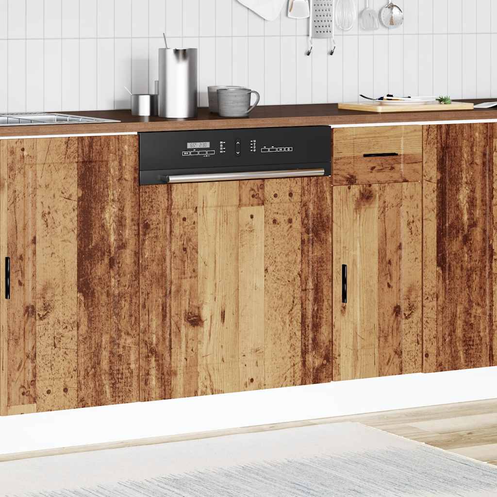 Låge Til Opvaskemaskine Porto 60X1,5X67 Cm Antikt Træ Gammelt Træ