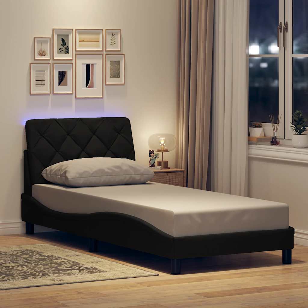 Sengeramme Med LED Uden Madras Stof - Variant 3310631