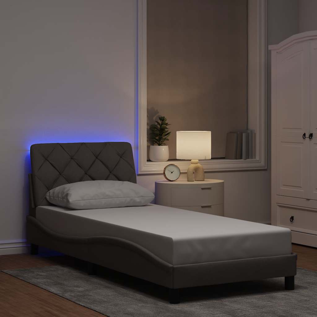Sengeramme Med LED Uden Madras Stof - Variant 3310633