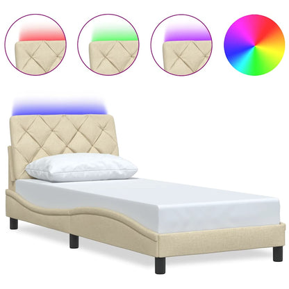 Sengeramme Med LED Uden Madras Stof - Billede 2