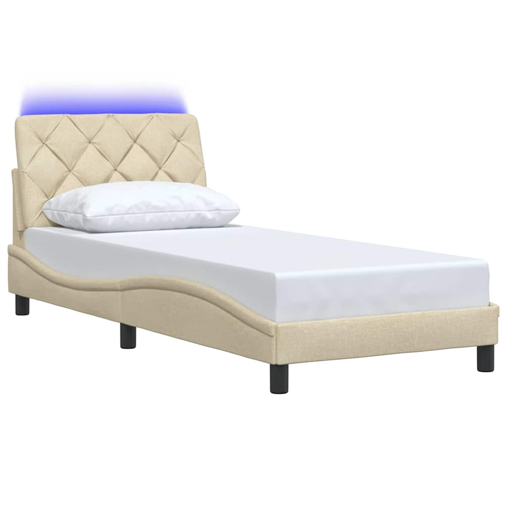 Sengeramme Med LED Uden Madras Stof - Billede 3