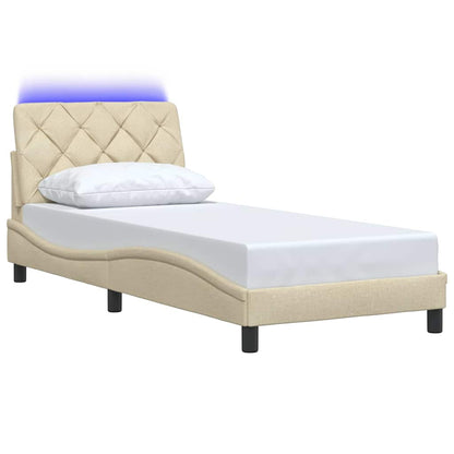 Sengeramme Med LED Uden Madras Stof - Billede 3