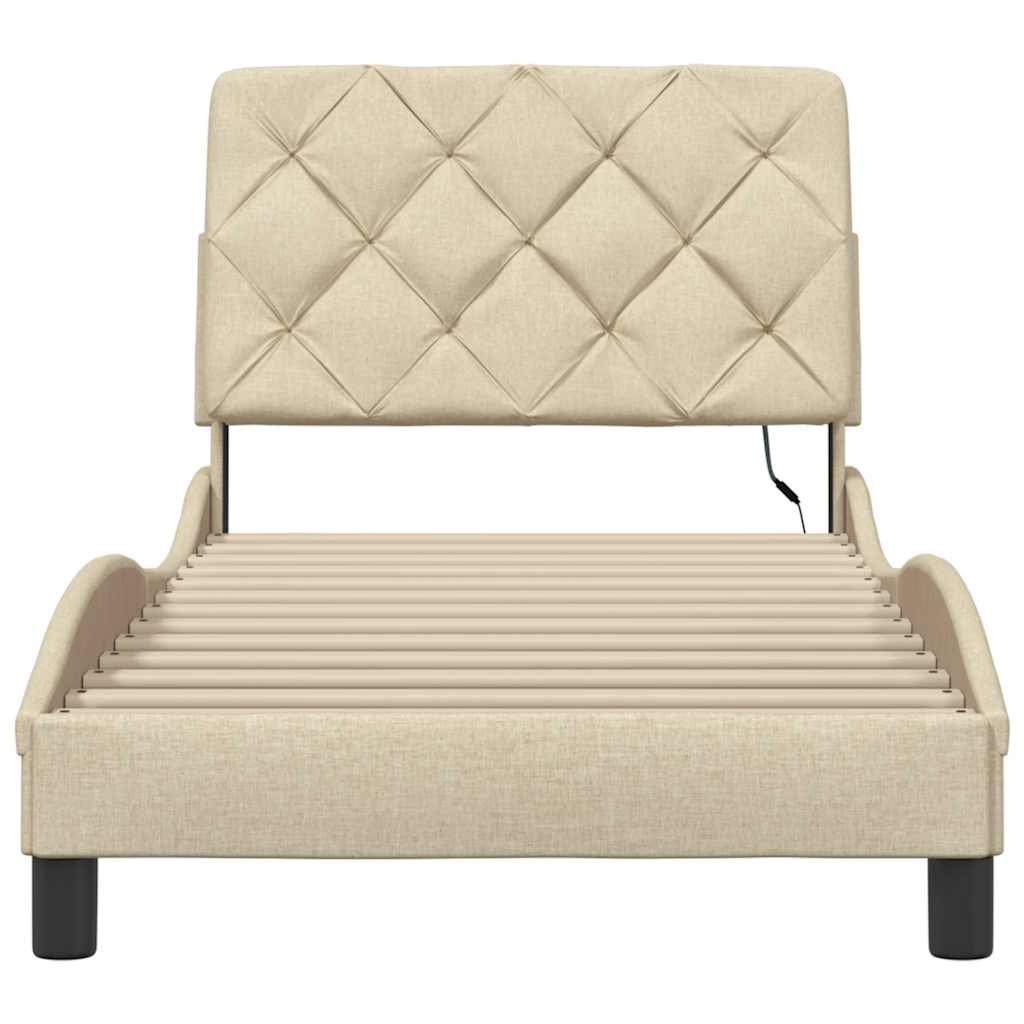 Sengeramme Med LED Uden Madras Stof - Billede 6