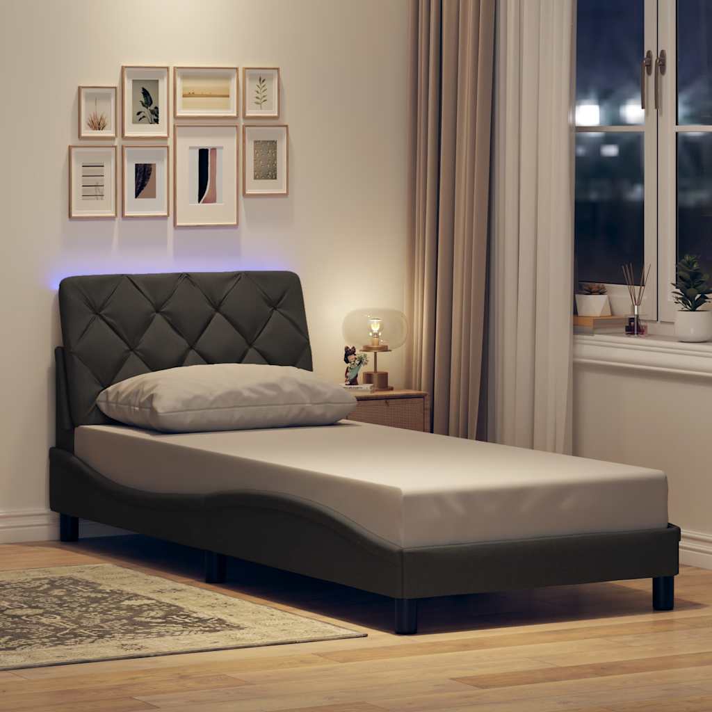 Sengeramme Med LED Uden Madras Stof - Variant 3310644
