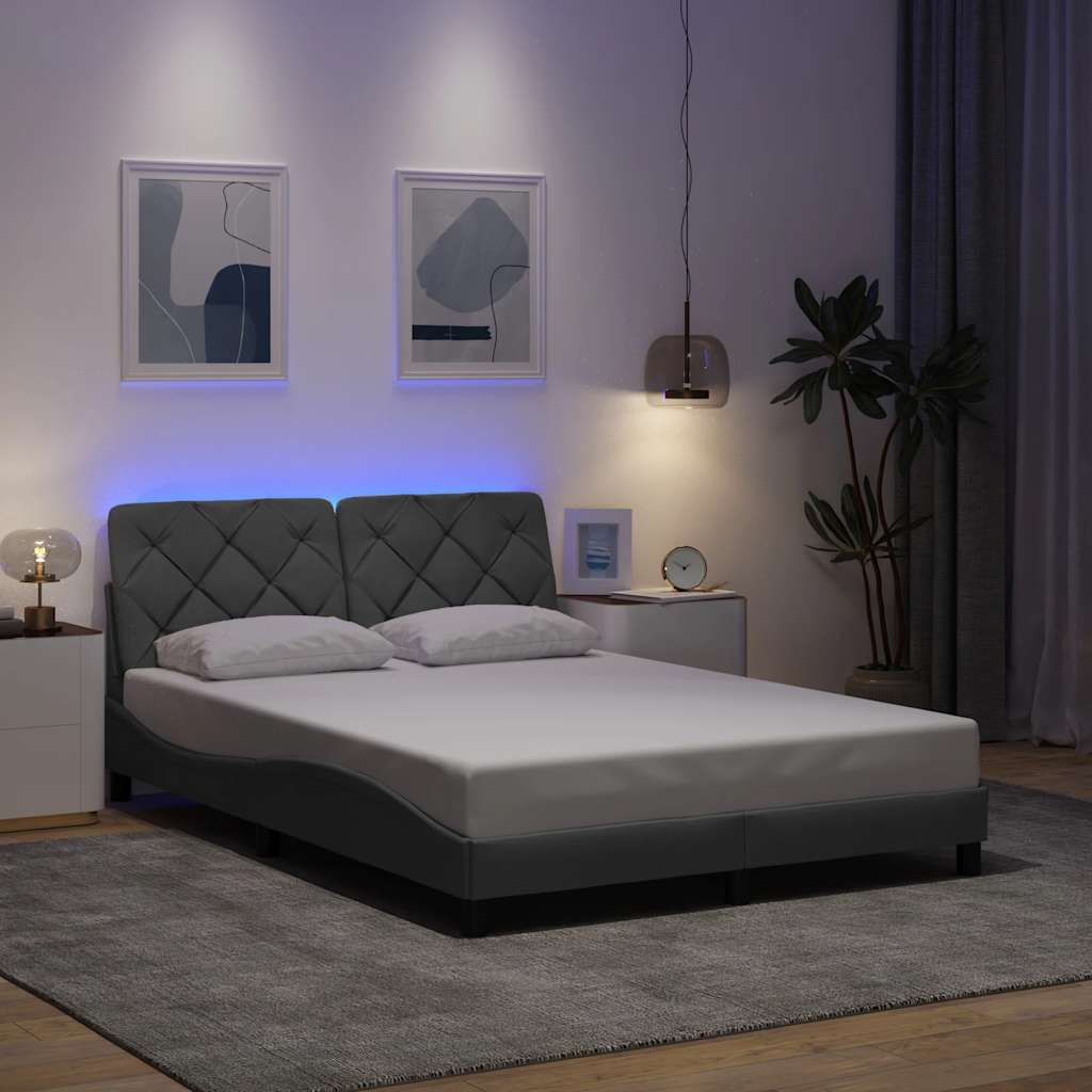 Sengeramme Med LED Uden Madras Stof - Variant 3310657