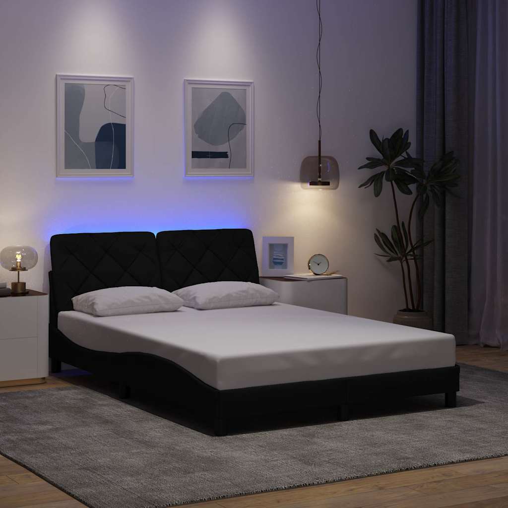 Sengeramme Med LED Uden Madras Stof - Variant 3310659