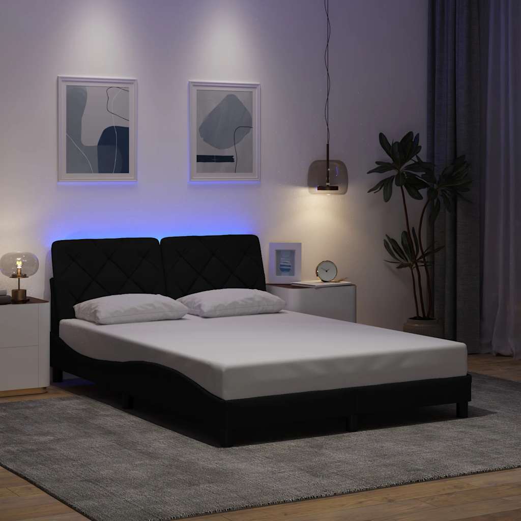 Sengeramme Med LED Uden Madras Stof - Variant 3310666