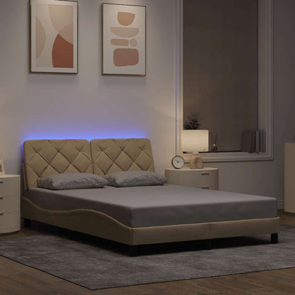 Sengeramme Med LED Uden Madras Stof - Variant 3310676