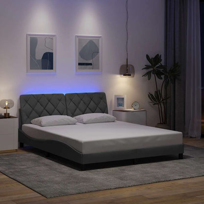 Sengeramme Med LED Uden Madras Stof - Variant 3310678