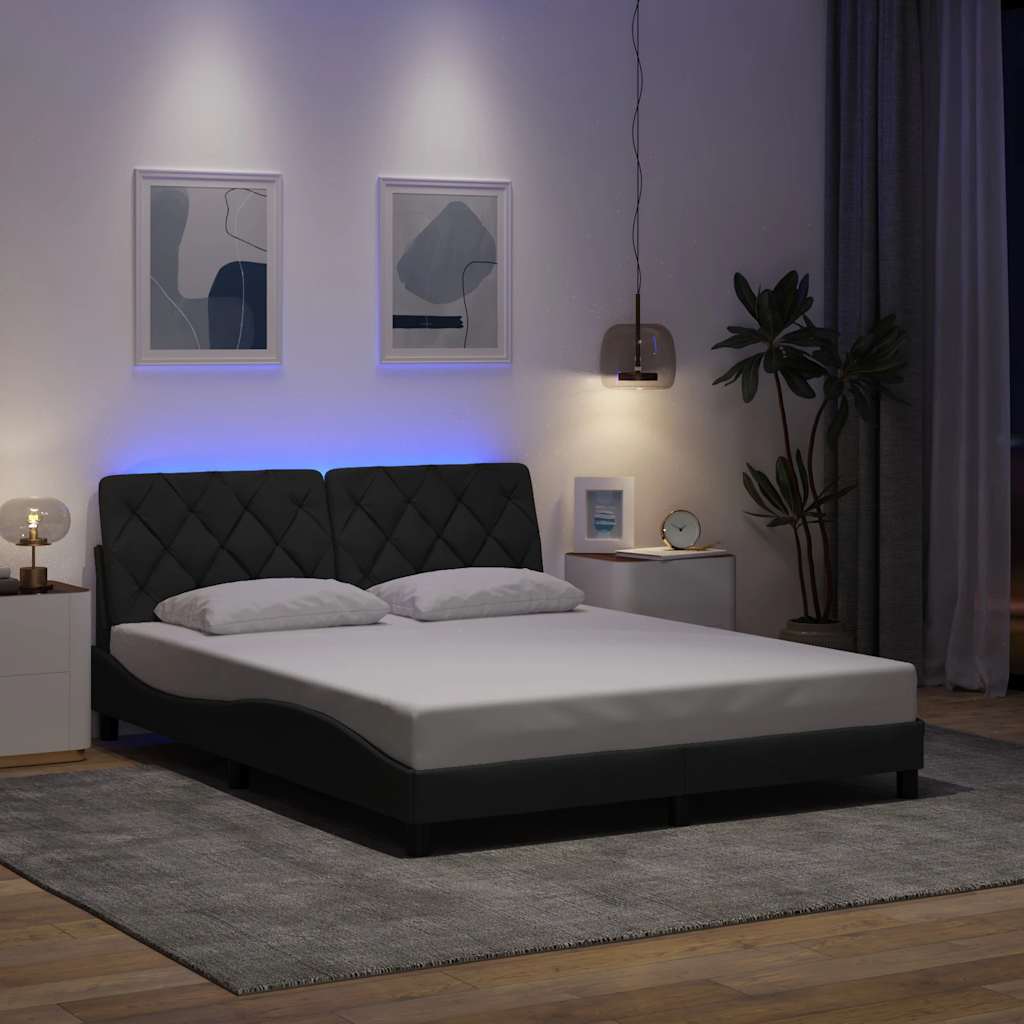 Sengeramme Med LED Uden Madras Stof - Variant 3310679