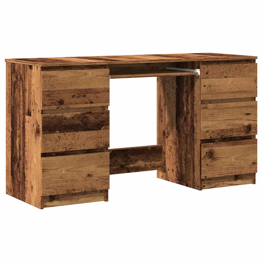 Skrivebord 140x50x77 Cm Konstrueret Træ Antikt Trælook - Billede 2