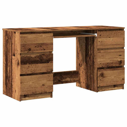 Skrivebord 140x50x77 Cm Konstrueret Træ Antikt Trælook - Billede 2