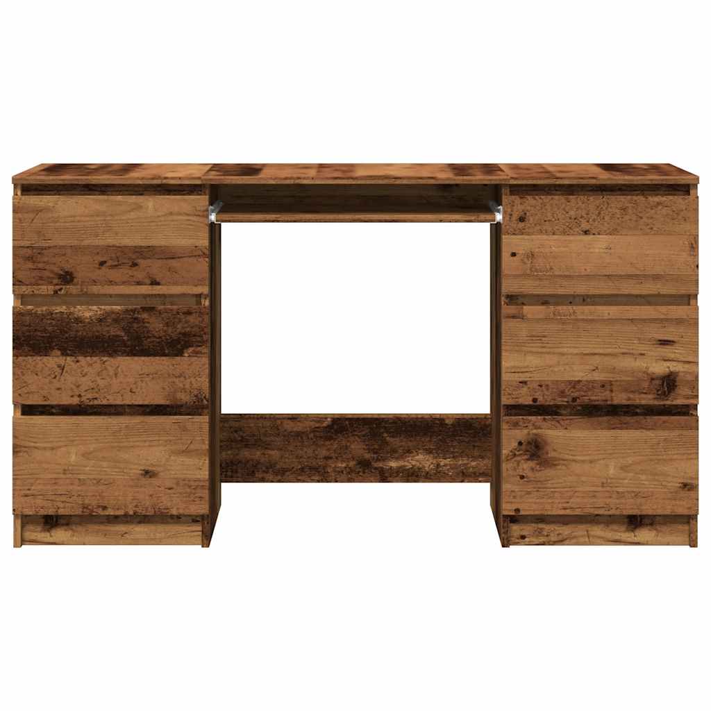 Skrivebord 140x50x77 Cm Konstrueret Træ Antikt Trælook - Billede 4