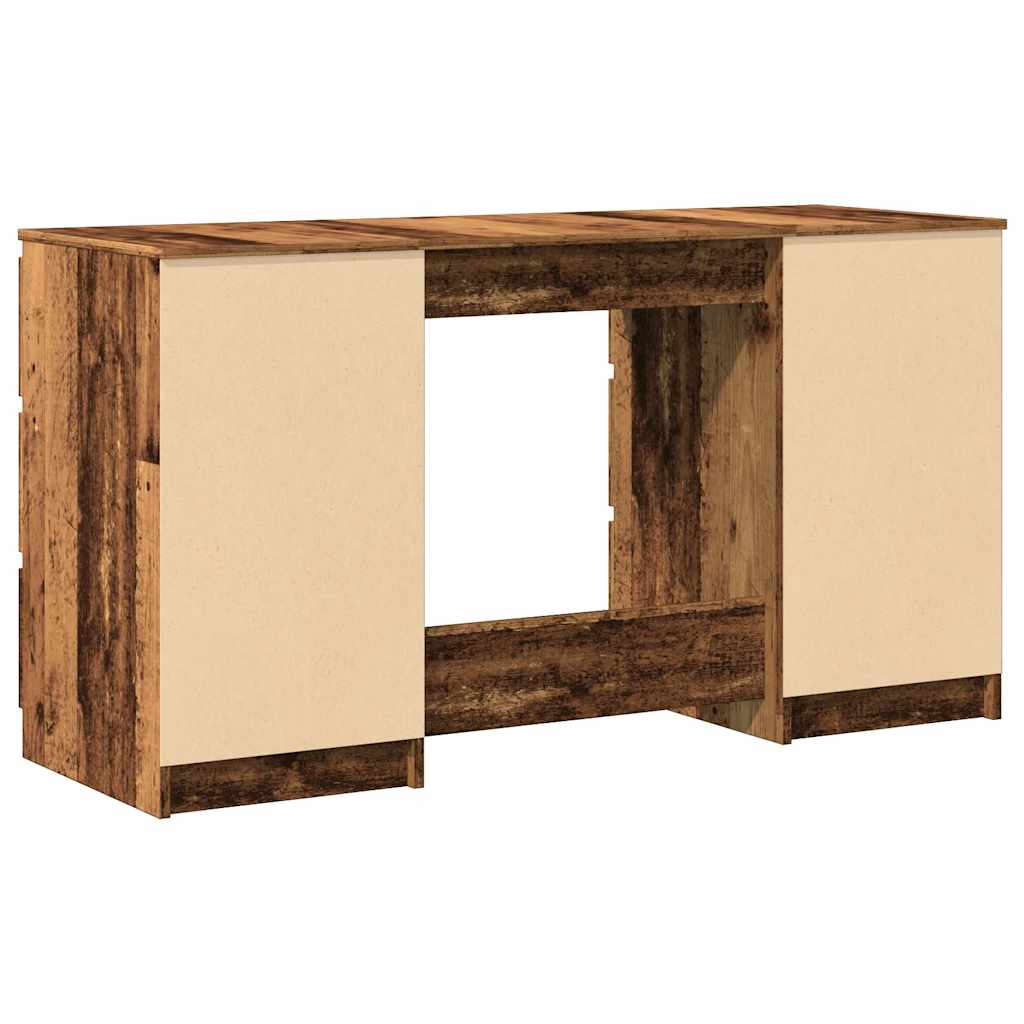 Skrivebord 140x50x77 Cm Konstrueret Træ Antikt Trælook - Billede 6