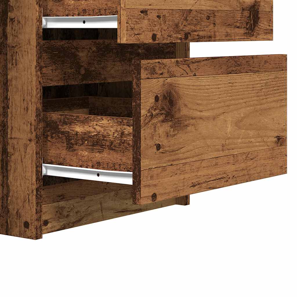 Skrivebord 140x50x77 Cm Konstrueret Træ Antikt Trælook - Billede 8