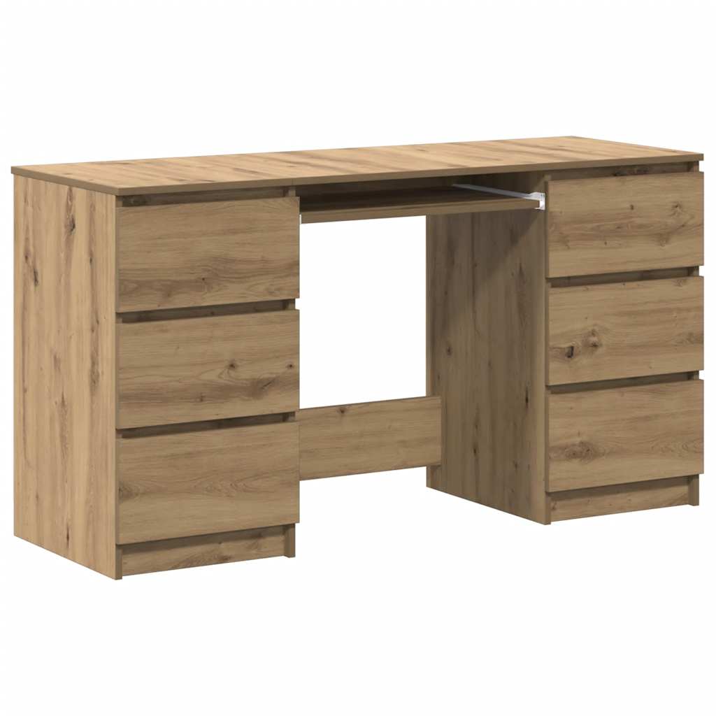Bord Med Skuffe 140 X 50 X 76 Cm Konstrueret - Billede 2