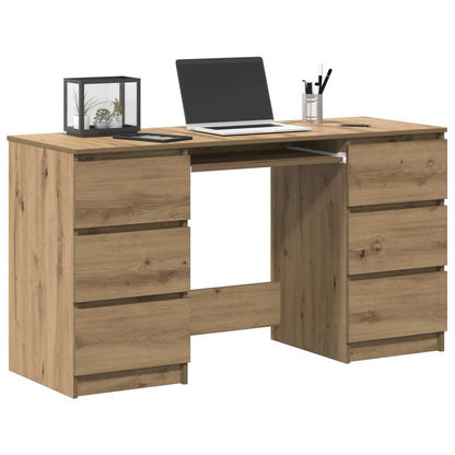 Bord Med Skuffe 140 X 50 X 76 Cm Konstrueret - Billede 3