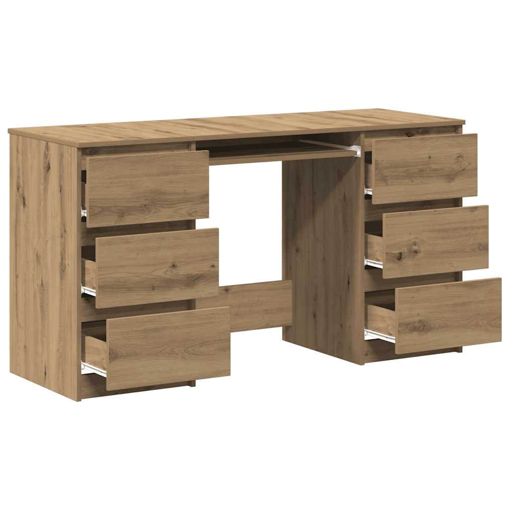 Bord Med Skuffe 140 X 50 X 76 Cm Konstrueret - Billede 4