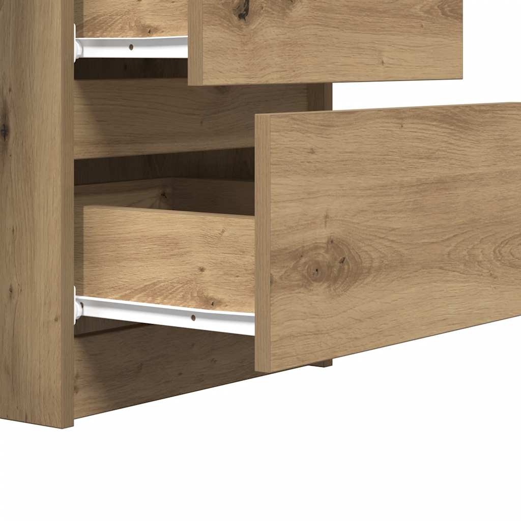 Bord Med Skuffe 140 X 50 X 76 Cm Konstrueret - Billede 7